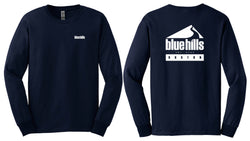 BHE - G240 - BLUE HILLS EMPLOYEE NAVY Long Sleeve Cotton Tshirt