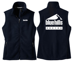 BHE - L219 - BLUE HILLS EMPLOYEE  NAVY Ladies Fleece Vest