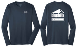BHE - PC380LS - BLUE HILLS EMPLOYEE NAVY Long Sleeve Performance Tshirt