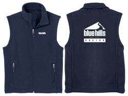 BHE - F219 - BLUE HILLS EMPLOYEE  NAVY Unisex Fleece Vest